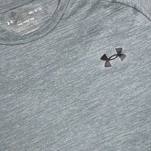 Under Armour Men’s Tech Short Sleeve Blue‎ Gray Heathered Medium Crew Neck Shirt